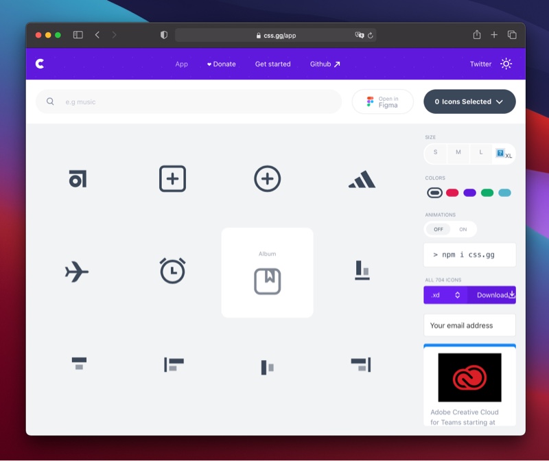 css.gg - 一套漂亮的纯CSS实现的免费开源图标库
